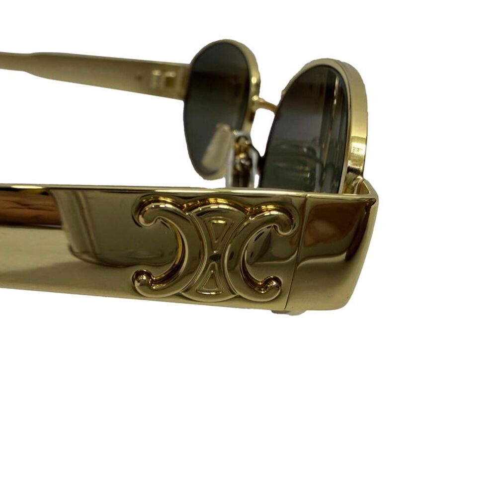 Celine Triomphe Sunglasses in Gold Metal - Picture 6 of 7